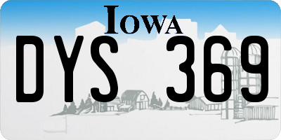 IA license plate DYS369