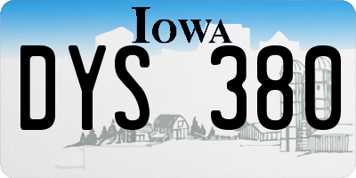 IA license plate DYS380