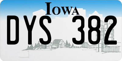 IA license plate DYS382