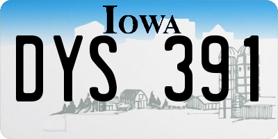 IA license plate DYS391