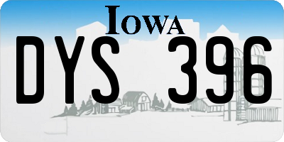 IA license plate DYS396