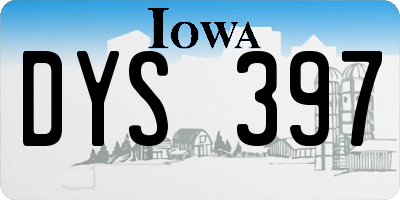 IA license plate DYS397