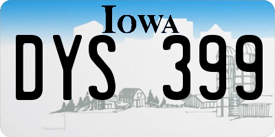 IA license plate DYS399