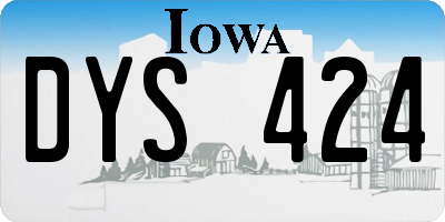 IA license plate DYS424