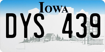 IA license plate DYS439