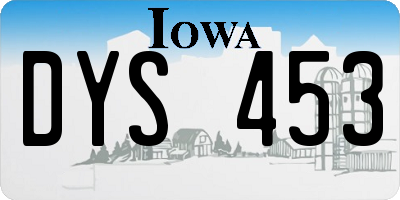 IA license plate DYS453
