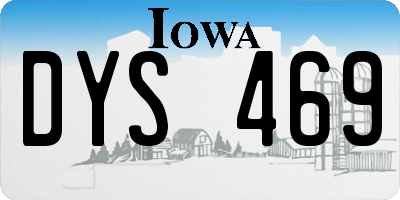 IA license plate DYS469