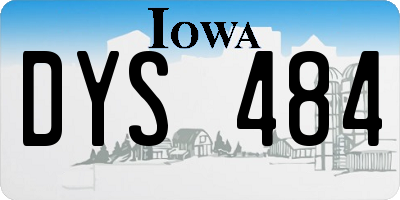 IA license plate DYS484