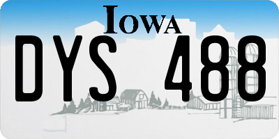 IA license plate DYS488