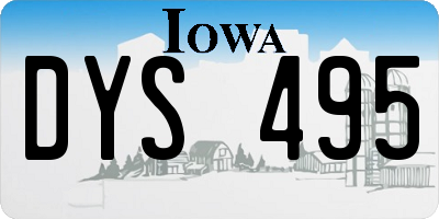 IA license plate DYS495