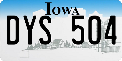 IA license plate DYS504
