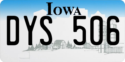 IA license plate DYS506