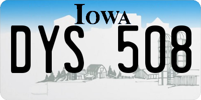 IA license plate DYS508