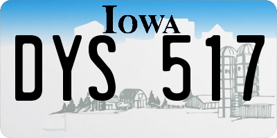 IA license plate DYS517