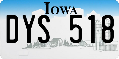 IA license plate DYS518