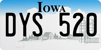 IA license plate DYS520