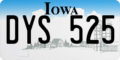 IA license plate DYS525