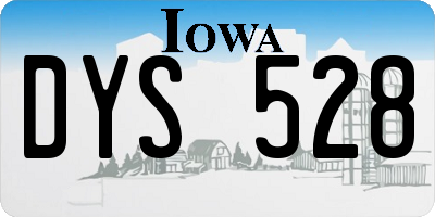 IA license plate DYS528