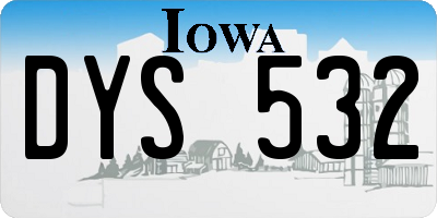 IA license plate DYS532