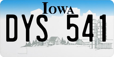 IA license plate DYS541