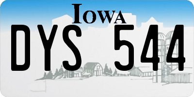 IA license plate DYS544