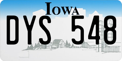 IA license plate DYS548