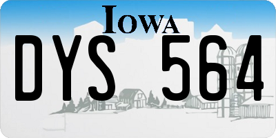 IA license plate DYS564