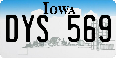 IA license plate DYS569