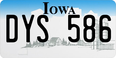 IA license plate DYS586