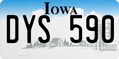 IA license plate DYS590