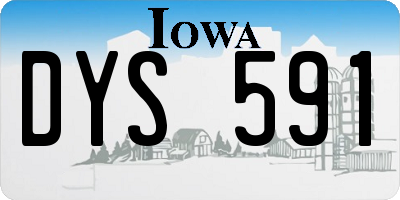 IA license plate DYS591