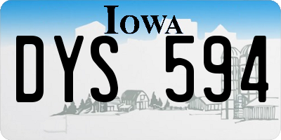 IA license plate DYS594