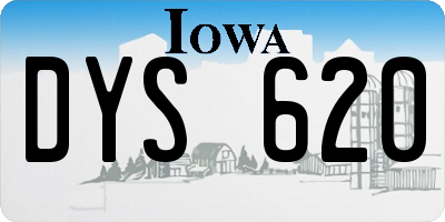 IA license plate DYS620