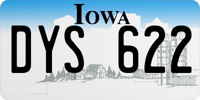 IA license plate DYS622