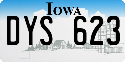 IA license plate DYS623