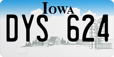 IA license plate DYS624