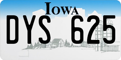 IA license plate DYS625