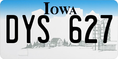 IA license plate DYS627
