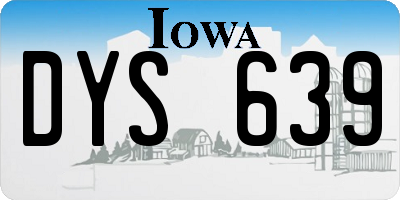 IA license plate DYS639