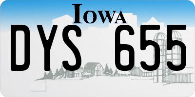 IA license plate DYS655