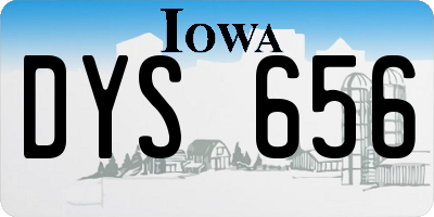 IA license plate DYS656