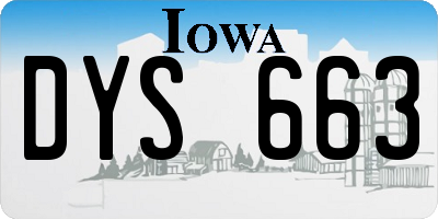 IA license plate DYS663