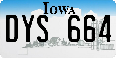 IA license plate DYS664