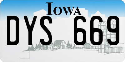 IA license plate DYS669