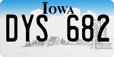 IA license plate DYS682