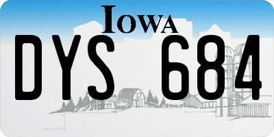 IA license plate DYS684