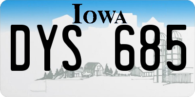 IA license plate DYS685