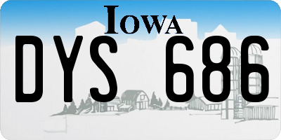 IA license plate DYS686