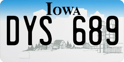 IA license plate DYS689