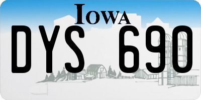 IA license plate DYS690